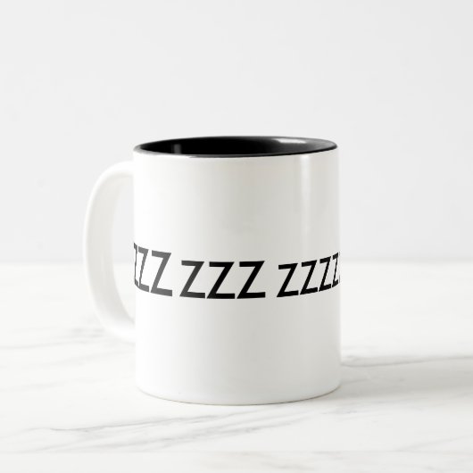 Zazzle CupZZZ, ZZZ, ZZZZZ, zzzzzzzzzzzz Zweifarbige Tasse (Vorderseite Links)