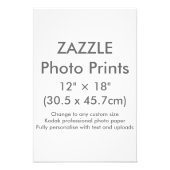 Zazzle Custom 12" × 18" Foto Print Template (Vorne)