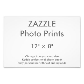 Zazzle Custom 12" x 8" Foto Print 30 x 20 cm