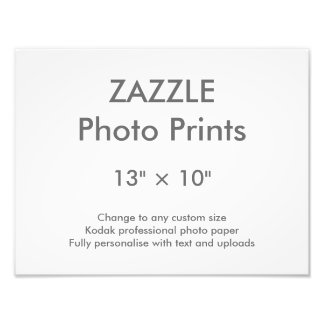 Zazzle Custom 13" × 10" Foto Print 33 x 25 cm