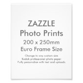Zazzle Custom 200x 250mm Foto Print UK Frame Size (Vorne)