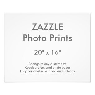 Zazzle Custom 20" x 16" Foto Print 50 x 40 cm