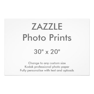 Zazzle Custom 30" x 20" Foto Print 76 x 51 cm