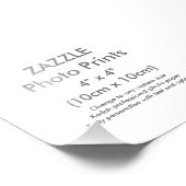 Zazzle Custom 4" x 4" Foto Druckvorlage (Ecke)
