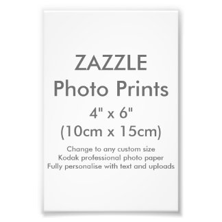 Zazzle Custom 4" x 6" Foto Druckvorlage