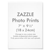 Zazzle Custom 7" × 9½" Foto Druckvorlage (Vorne)