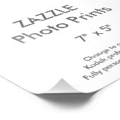 Zazzle Custom 7" x 5" Foto Print 18 x 13 cm (Ecke)