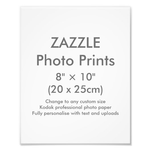 Zazzle Custom 8" × 10" Foto Druckvorlage (Vorne)