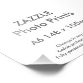 Zazzle Custom A6 14,8 x 10,5 cm Foto Print (Ecke)