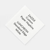 Zazzle Custom Large WHITE Luncheon Papier Napkins Serviette (Ecke)