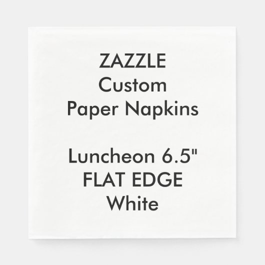Zazzle Custom Schlicht Edge Luncheon Papier Napkin Serviette (Vorderseite)