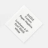 Zazzle Custom Schlicht Edge Luncheon Papier Napkin Serviette (Ecke)