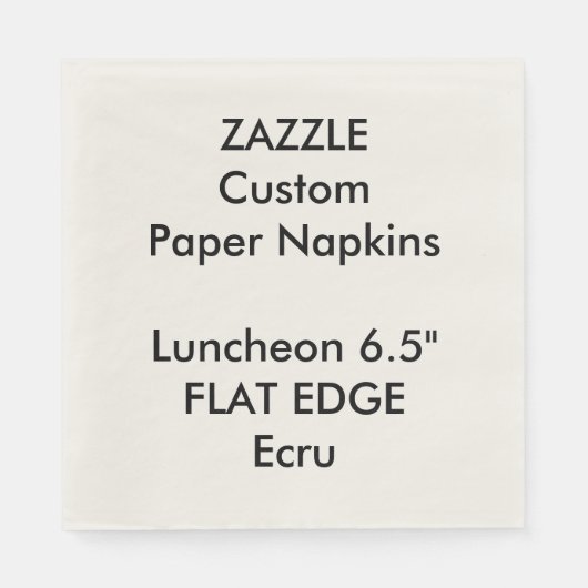 Zazzle Custom Schlicht Edge Luncheon Papier Napkin Serviette (Vorderseite)