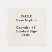 ZAZZLE Custom Small ECRU Cocktailpapier Napkins Serviette (Vorderseite)