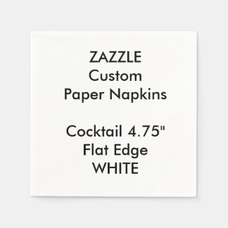 Zazzle Custom Small White Cocktail Papier Napkins Serviette