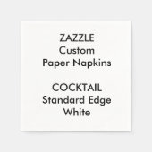 Zazzle Custom Small White Cocktail Papier Napkins Serviette (Vorderseite)