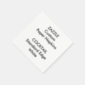 Zazzle Custom Small White Cocktail Papier Napkins Serviette (Ecke)