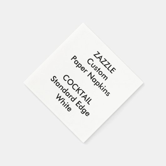 Zazzle Custom Small White Cocktail Papier Napkins Serviette (Ecke)