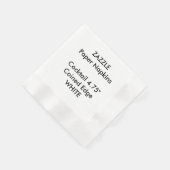 ZAZZLE Custom WHITE Cocktail Papier Napkins Serviette (Ecke)