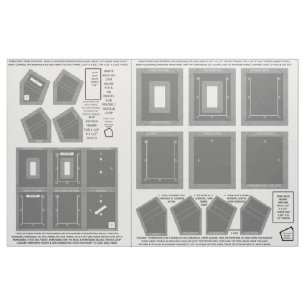 Zazzle Fabric 2 waschbar, keine nähgrauen Fotorahm Stoff