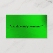 ZAZZLE GESCHÄFTS-KARTE zazzle.com/yourname* " Visitenkarte (Rückseite)