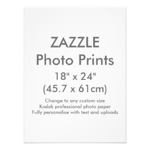 Zazzle Gewohnheit 18" x 24" Foto-Druck-Schablone Fotodruck