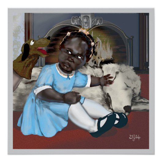 Zazzle Glossy Finished Poster: Gottes Baby-Puppe Poster (Vorderseite)