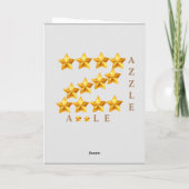 Zazzle goldener Stern gefaltet danke Karte (Rückseite)