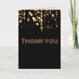 Zazzle goldener Stern gefaltet danke Karte
