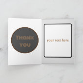 Zazzle goldener Stern gefaltet danke Karte (Innenseite)