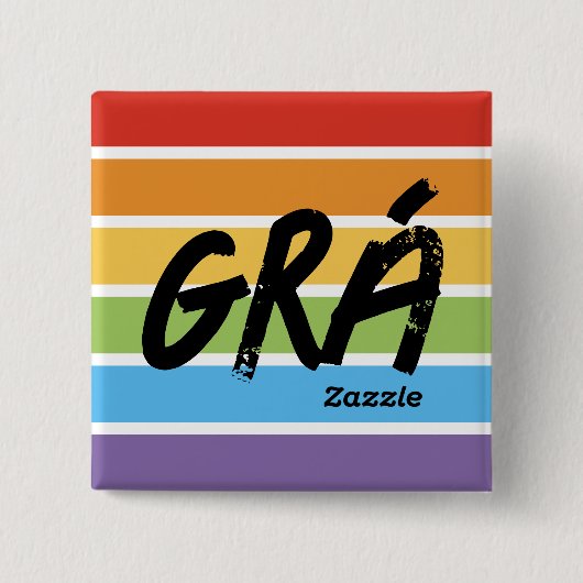 Zazzle Grá Knopf Button (Vorderseite)