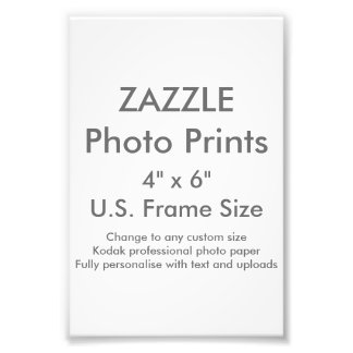 Zazzle Individueller 4" x 6" Fotodruck (US-Rahmeng