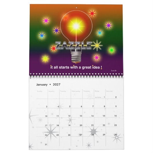 ZAZZLE KALENDER (Jan 2027)