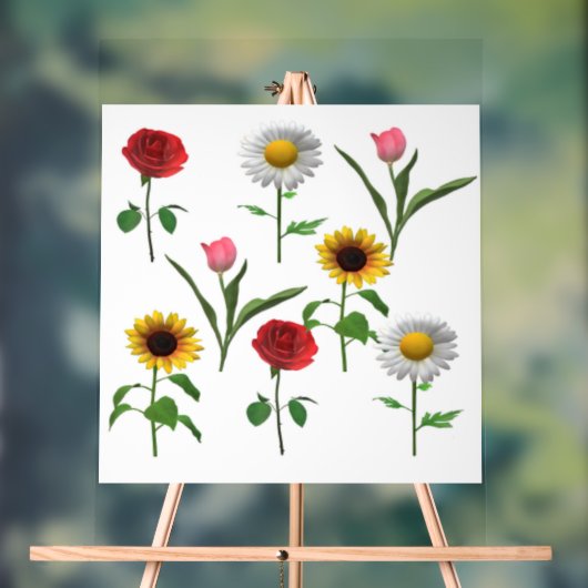 Zazzle Keramik Tile 4.25" x 4.25 , Klein Acrylschild (Neutral)