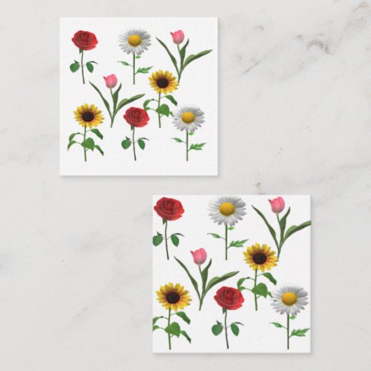 Zazzle Keramik Tile 4.25" x 4.25 , Klein Quadratische Visitenkarte (Vorne/Hinten)