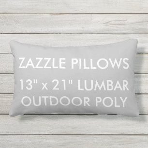 Zazzle kundenspezifisches SILBERNES lumbales Lendenkissen