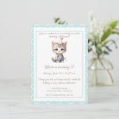 Zazzle meow-nificent birthday Einladung (Stehend Vorderseite)