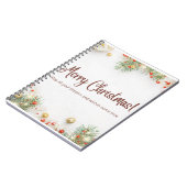 Zazzle Merry Christmas Notebook Notizblock (Linke Seite)