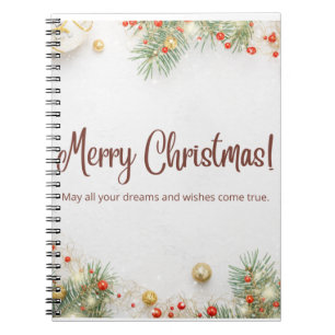 Zazzle Merry Christmas Notebook Notizblock