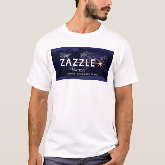 Zazzle Nations-Logo-"undurchsichtiger" T - Shirt (Vorderseite)
