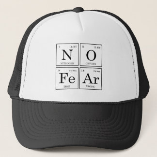 Zazzle No Fear Periodic Table Hat Truckerkappe