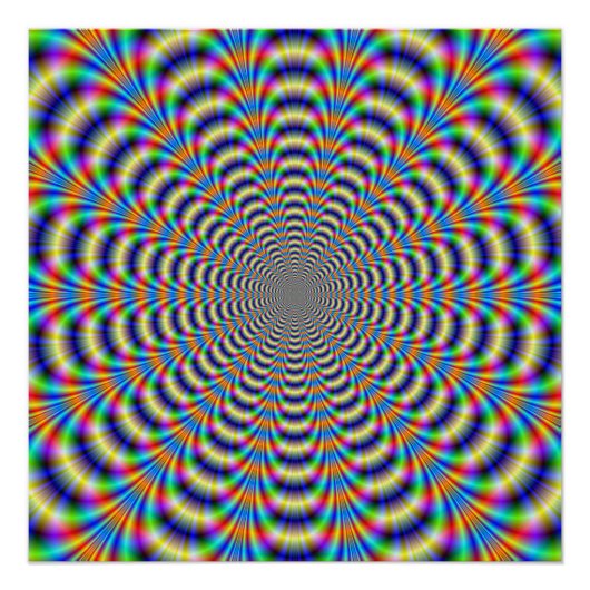 Zazzle Perfect Poster Psychedelic Ringed Puls (Vorderseite)