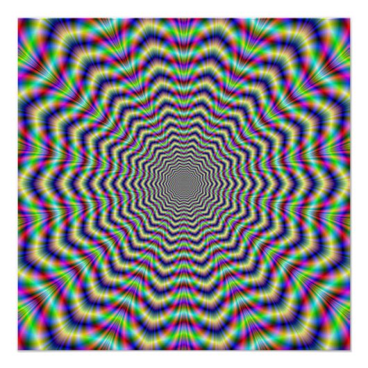 Zazzle Perfect Poster Psychedelic Web Star (Vorderseite)