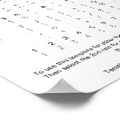 Zazzle-Schriftart-Zeichenblatt für langsames Swash Poster (Ecke)
