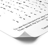 Zazzle-Schriftart-Zeichenblatt Poster (Ecke)