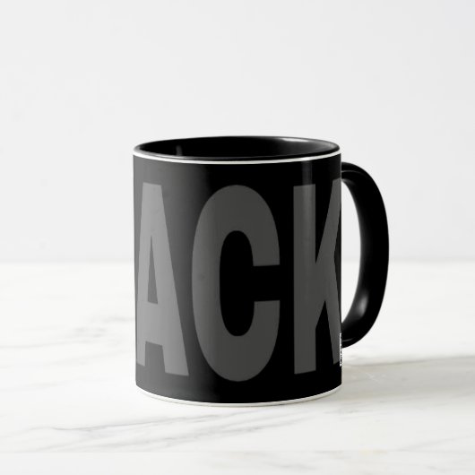 Zazzle schwarze Tasse (VorderseiteRechts)