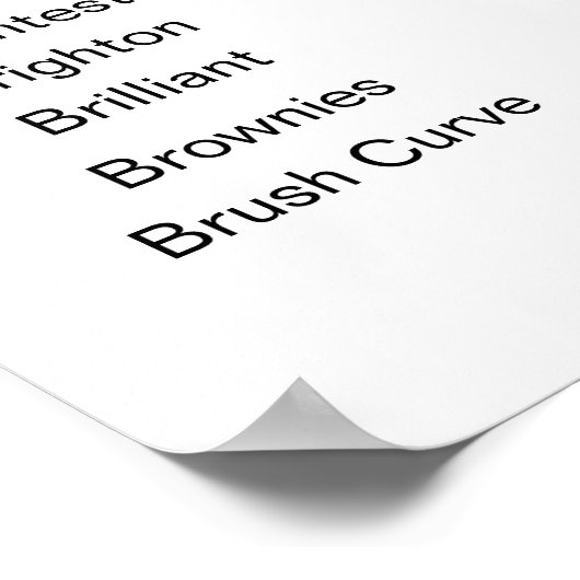 Zazzle Script Schriftart Comparison A - G Poster (Ecke)