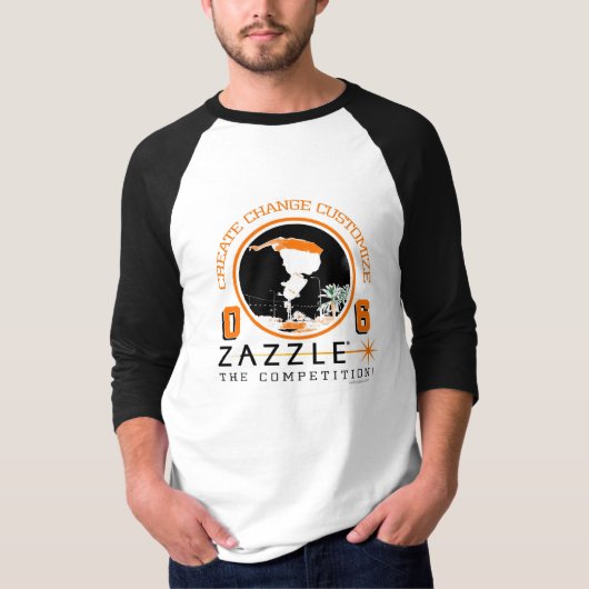 Zazzle Skateboard T-Shirt (Vorderseite)