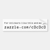 Zazzle Speicher promotoin Autoaufkleber (Vorne)