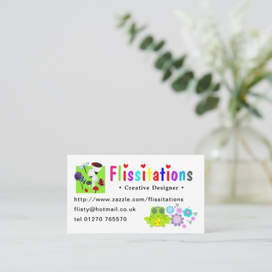 Zazzle Store Visitenkarte (Stehend Vorderseite)